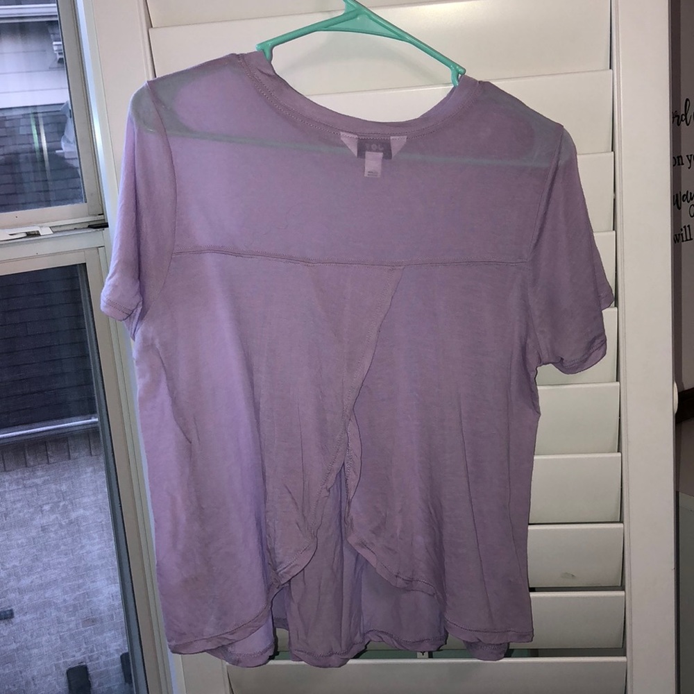 Joylab Lavender Flutter Back Workout T-shirt